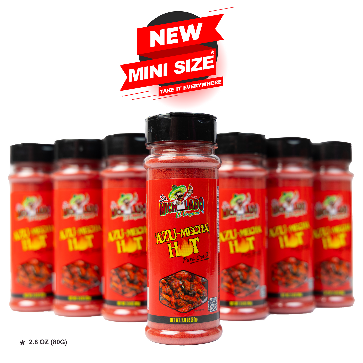 MINI Size Azu-Mecha HOT Snack Seasoning - Sr. Michelado - Bottle Snack Flavor powder