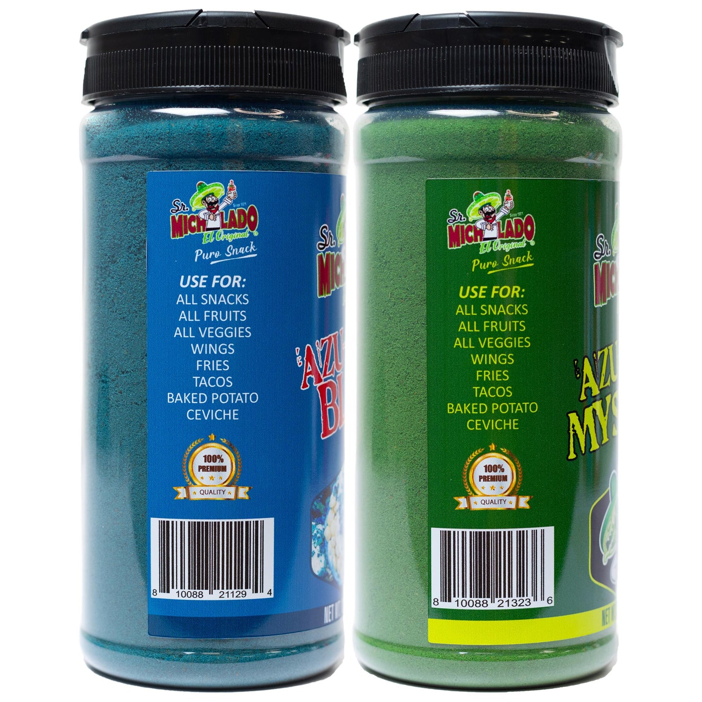 Azu-Mecha COMBO - Blue & Mystery - Snack Seasoning - Sr. Michelado - Bottle Flavor Spice powder