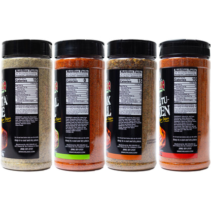 BEST Seasonings 4PK - Sr. Michelado - Fajita Time, Total All, Steak-n-All, Grill tu Chicken Seasoning Bottle Spice Flavor powder seasoning