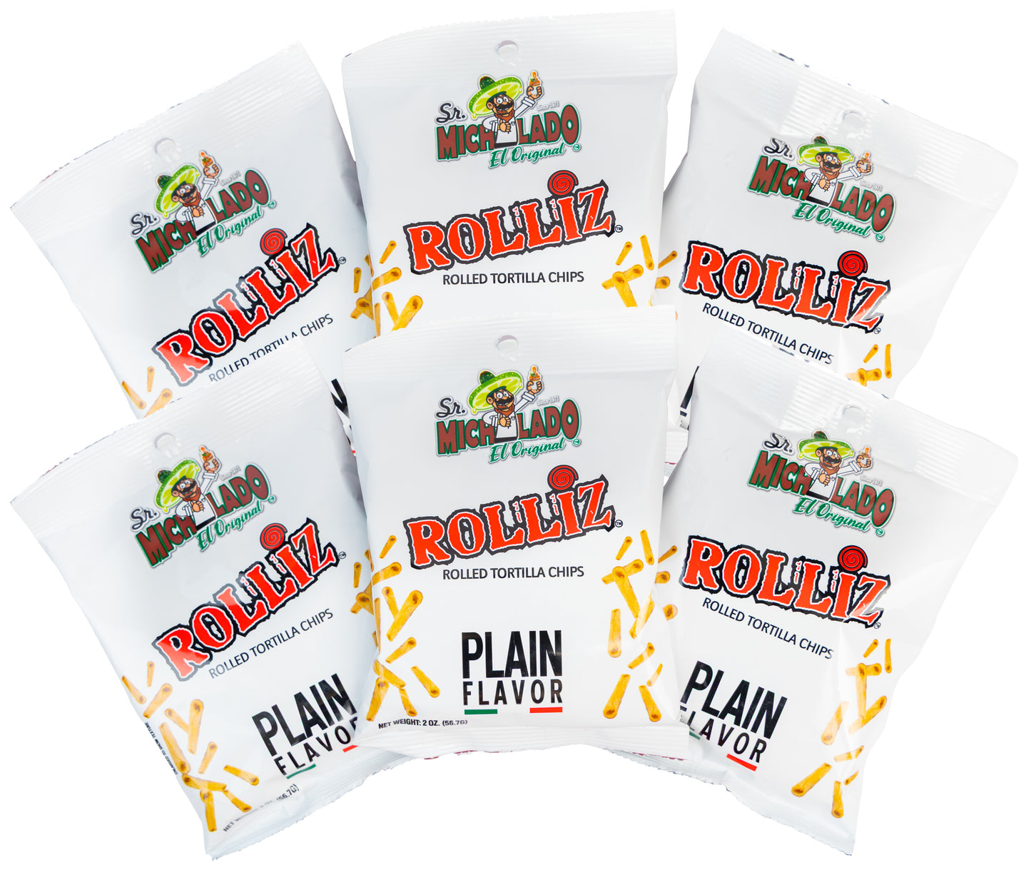 6pk - Rolliz - Sr. Michelado - Rolled Tortilla Chips - Plain Flavor