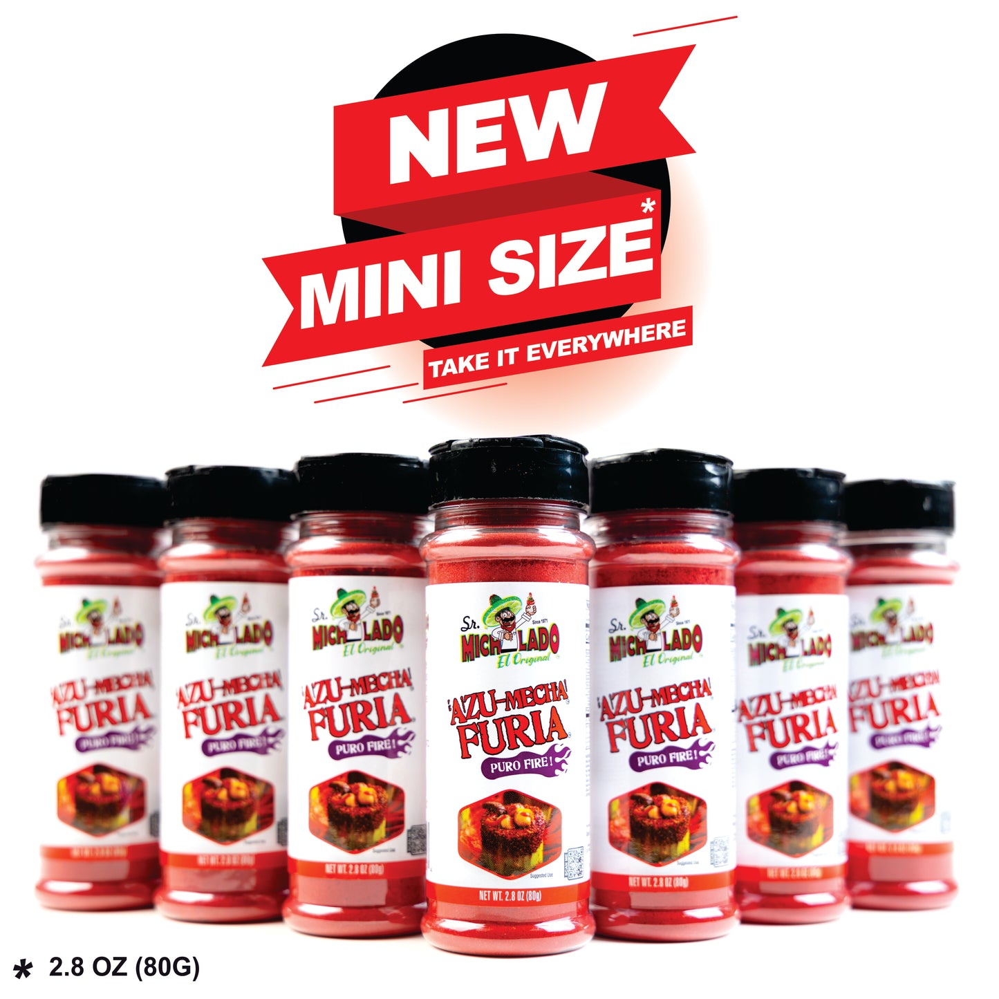 MINI Size Azu-Mecha FURIA Snack Seasoning - Sr. Michelado - Bottle Snack Flavor powder