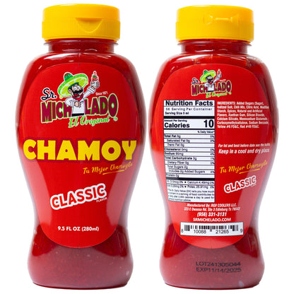 Chelada Mix Bundle 4pcs (Chile Limon & Redmato) - Sr. Michelado - 12oz Chelada Chile Limon, 12oz Chelada Redmato, 4.5oz Salty Chile Limon, 9.5oz Chamoy Classic