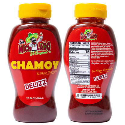 COMBO Chamoy Delizz & Michelito Sweet Chili Powder - Sr. Michelado - Bottle Chamoy Candy Sauce Flavor:  1 Chamoy Delizz, 1 Michelito Sweet Chili Powder