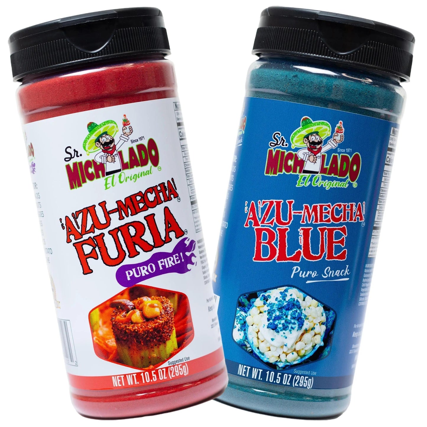 Azu-Mecha COMBO Furia & Blue Snack Sesonings - Sr. Michelado - Bottles Flavor Spice