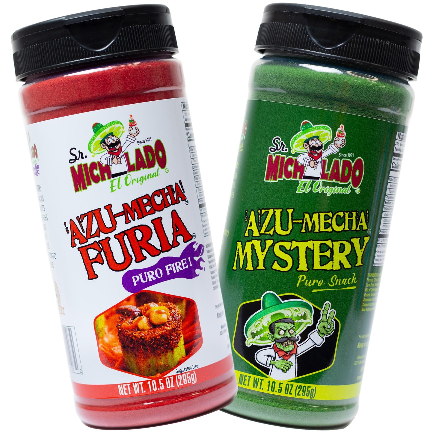 Azu-Mecha COMBO - Furia & Mystery - Snack Seasoning - Sr. Michelado - Bottle Flavor Spice powder