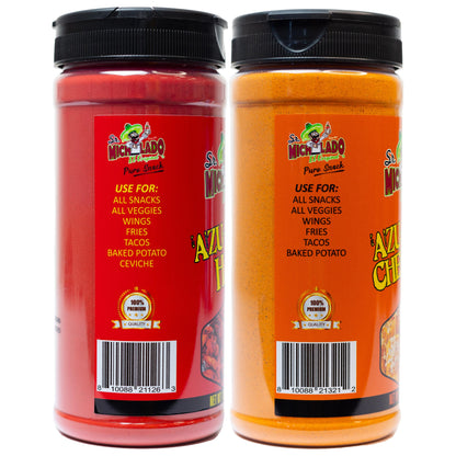 Azu-Mecha COMBO - Hot & Cheesy - Snack Seasoning - Sr. Michelado - Bottle Flavor Spice powder