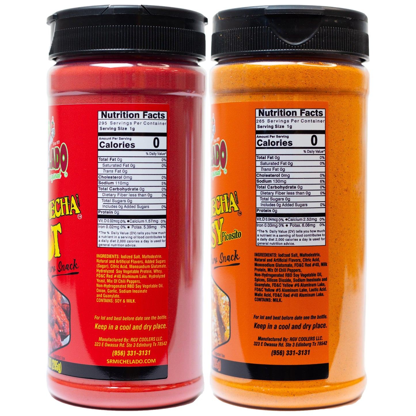 Azu-Mecha COMBO - Hot & Cheesy - Snack Seasoning - Sr. Michelado - Bottle Flavor Spice powder