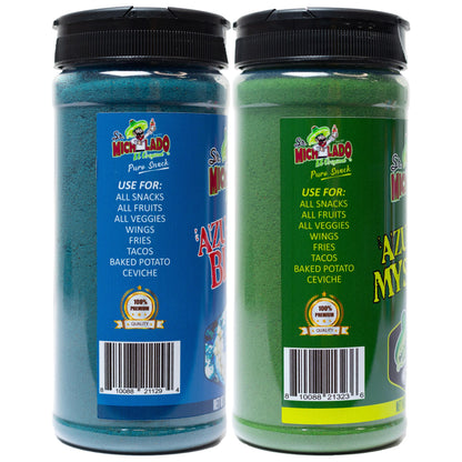 Azu-Mecha COMBO - Blue & Mystery - Snack Seasoning - Sr. Michelado - Bottle Flavor Spice powder