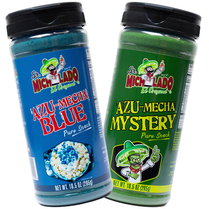 Azu-Mecha COMBO - Blue & Mystery - Snack Seasoning - Sr. Michelado - Bottle Flavor Spice powder