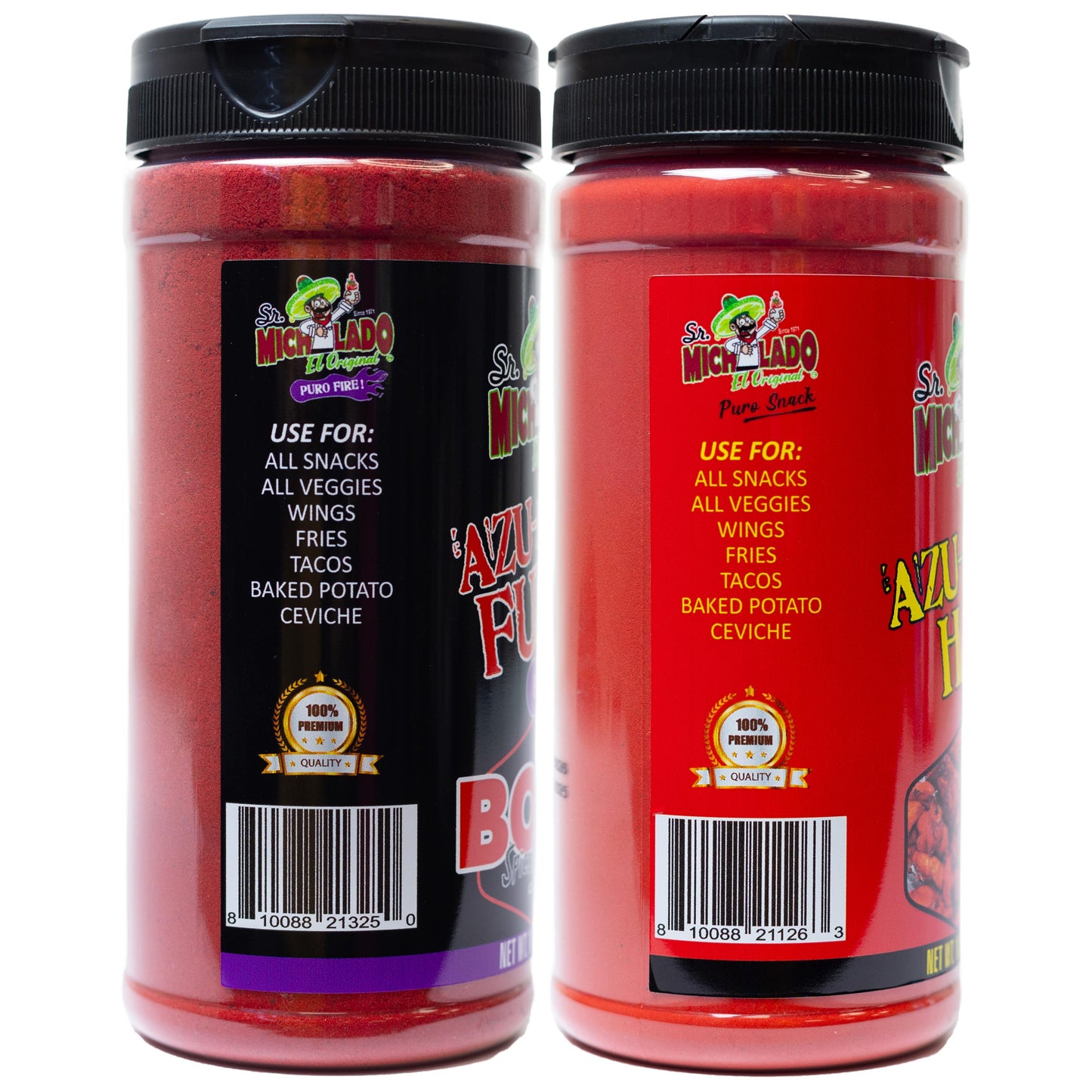 Azu-Mecha COMBO - Furia BOLD & Hot - Snack Seasoning - Sr. Michelado - Bottle Flavor Spice powder