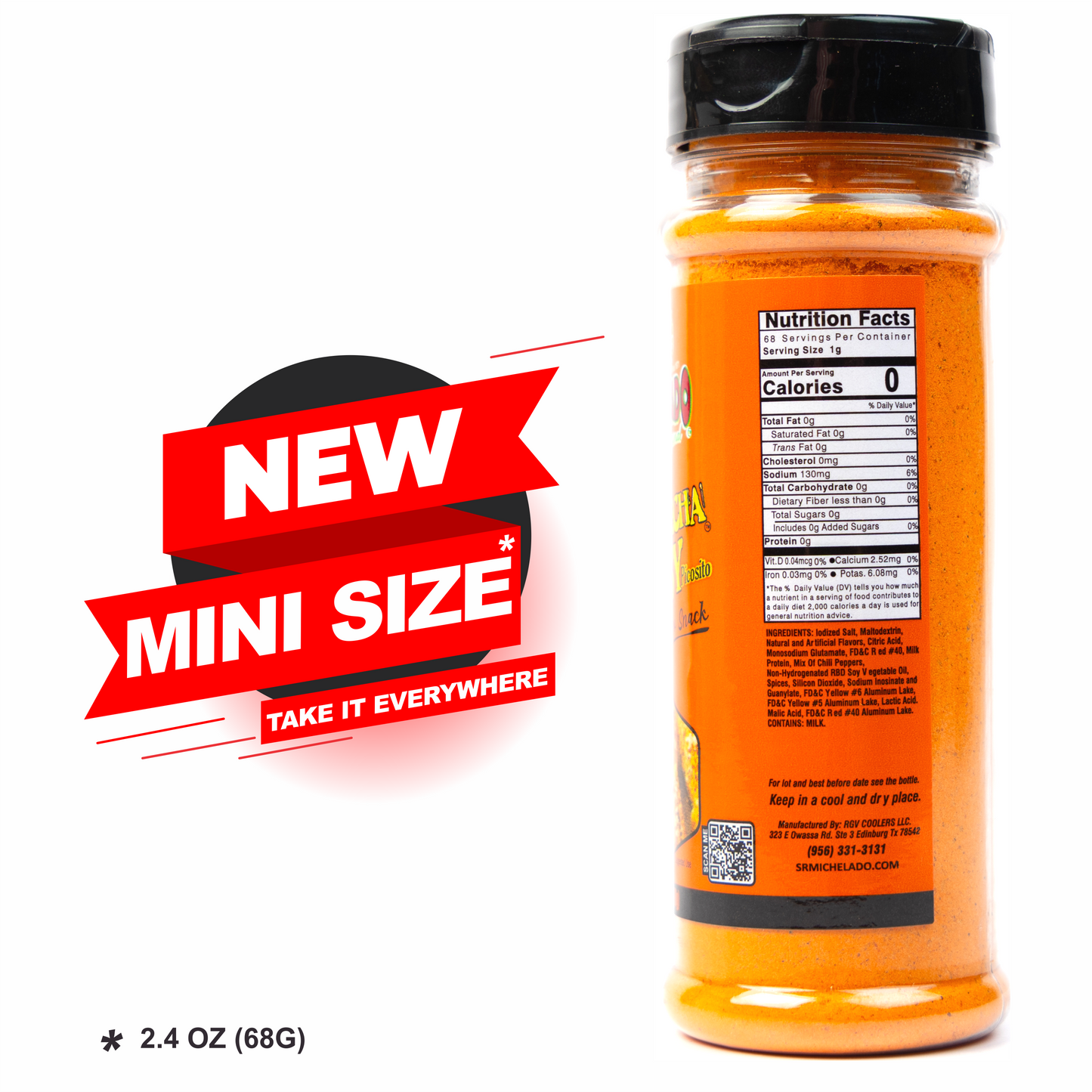 MINI Size Azu-Mecha CHEESY Picosito Snack Seasoning - Sr. Michelado - Bottle Snack Flavor powder