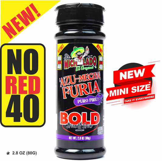 MINI Size NO RED 40 Azu-Mecha Furia BOLD Snack Seasoning - Sr. Michelado - Bottle Snack Flavor powder