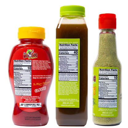 Pickle Chelada Mix Bundle 3pc - Sr. Michelado - 12oz Chelada Mix Pickle, 5.2oz Salty Pickle, 9.5oz Chamoy Classic